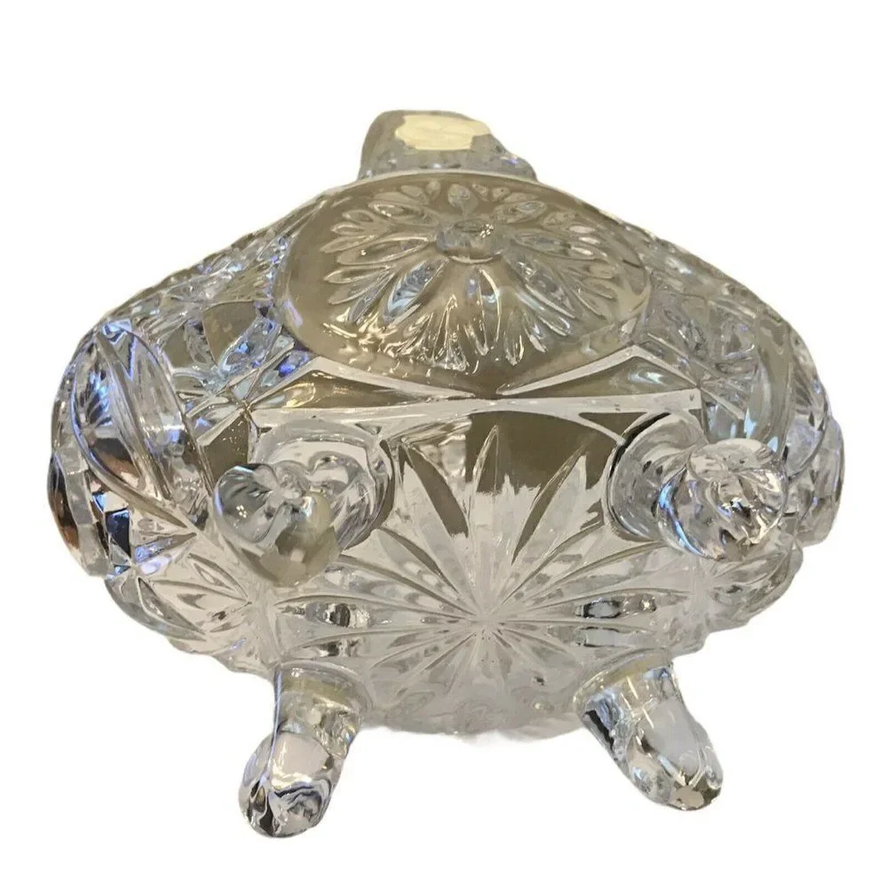 Crystal Clear 24% Lead Crystal Footed Basket Made